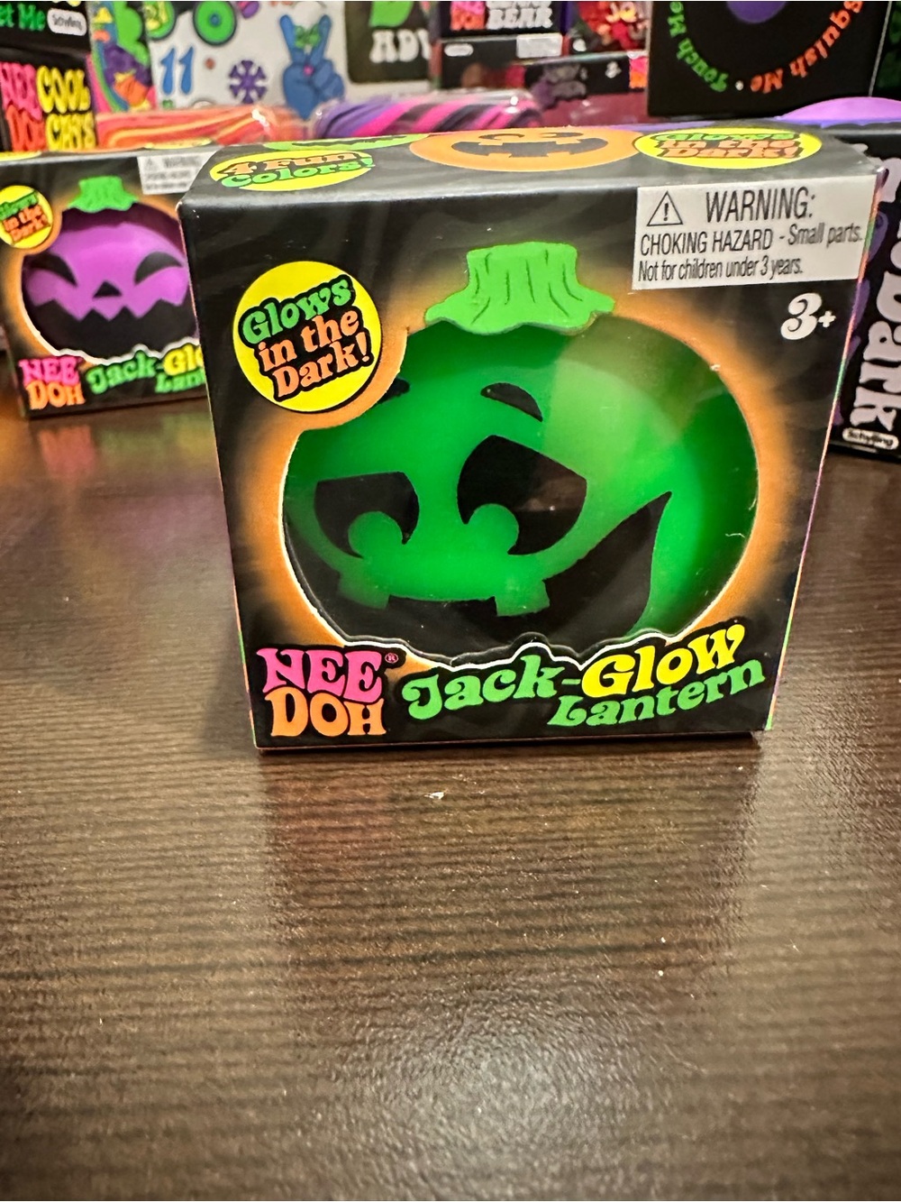 NeeDoh Jack-Glow Lantern Kids Toy - Green Glow